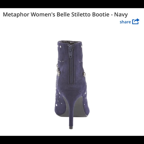 ❌SOLD❌❌Metaphor Stiletto Boots size 6 Navy Blue - Picture 3 of 4
